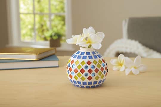 Blue, Red & Yellow Mosaic Vase Kit by Make Market®